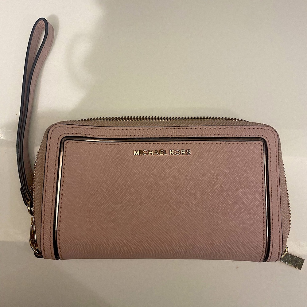 Large Light Pink Michael Kors wallet